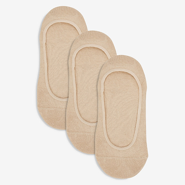 Nude Next Sports Cotton Rich Footsies 3 Pack