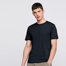 Load image into Gallery viewer, Black Regular Fit Essential Crew Neck T-Shirt
