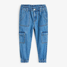 Load image into Gallery viewer, Denim Mid Blue Cargo Style Jeans (3-12yrs) - Allsport
