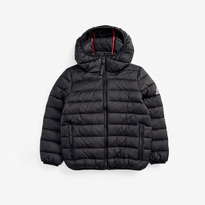 Black Puffer Jacket (3-12yrs) - Allsport