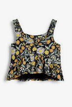 Load image into Gallery viewer, BLACK FLORAL Vest And Shorts Co-ord Set (3YRS-12YRS) - Allsport
