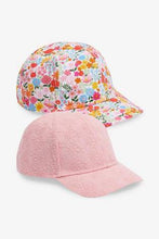 Load image into Gallery viewer, Pink Broderie/Ditsy 2 Pack Caps - Allsport
