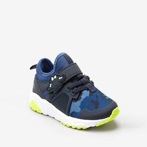 Blue Dino Elastic Lace Trainers (Younger Boys) - Allsport