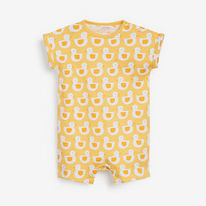 Bright Character 3 Pack T-Shirt Rompers (0-6Mths) - Allsport