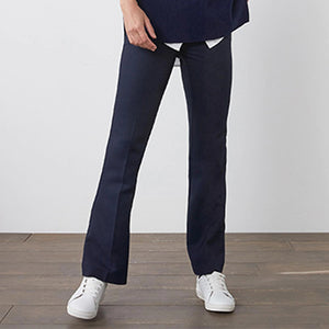 Navy Boot Cut Trousers