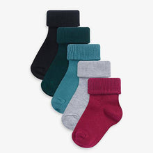 Load image into Gallery viewer, Multi 5 Pack Turnover Ankle Socks - Allsport
