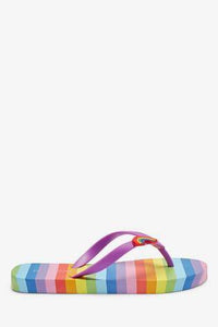 Rainbow Stripe Flip Flops - Allsport