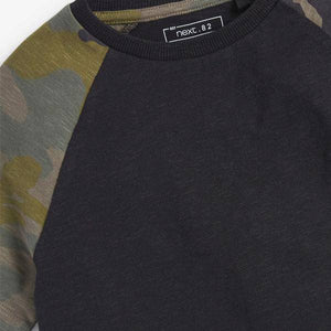 Camouflage Raglan Short Sleeve T-Shirt (3-7yrs) - Allsport