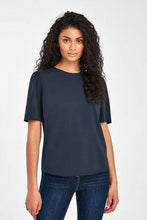 Load image into Gallery viewer, Navy Ruched Short Sleeve Top - Allsport
