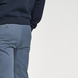 Blue Tapered Fit Casual Chino Trousers - Allsport