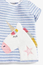 Load image into Gallery viewer, Blue Stripe Unicorn T-Shirt - Allsport
