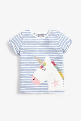 Blue Stripe Unicorn T-Shirt - Allsport