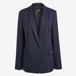 Navy Single Breasted Tailored Jacket