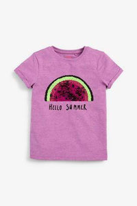 Purple Flippy Sequin Watermelon T-Shirt - Allsport