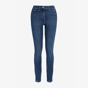 Dark Blue Super Soft Elasticated Waist Skinny Jeans - Allsport