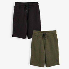 Load image into Gallery viewer, 2 Pack Shorts  Black/Green (3-12yrs) - Allsport
