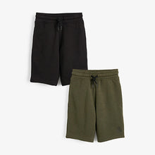 Load image into Gallery viewer, Black/Green 2 Pack Shorts (3-16yrs)
