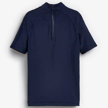 Load image into Gallery viewer, Navy Short Sleeve Sunsafe Rash Vest (1.5-12yrs) - Allsport
