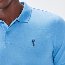Load image into Gallery viewer, Cornflower Blue Regular Fit Pique Polo Shirt
