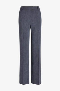 Navy Marl Tailored Boot Cut Trousers - Allsport