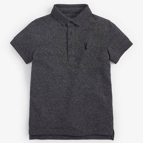 Charcoal Textured Poloshirt (3-12yrs) - Allsport