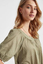 Load image into Gallery viewer, Green Circle Volume Sleeve Blouse - Allsport
