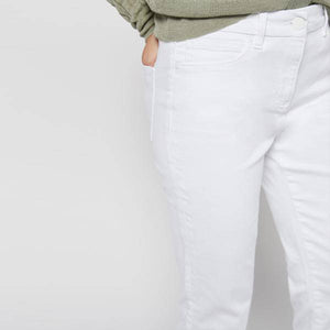 White Cropped Straight Jeans - Allsport