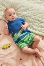 Load image into Gallery viewer, Blue/Green Crocodile  Romper (up to 18 months) - Allsport
