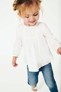 WHITE LACE BLOUSE  (3MTHS-5YRS) - Allsport