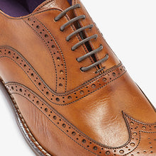 Load image into Gallery viewer, Tan Brown Signature Italian Leather Wing Cap Brogues
