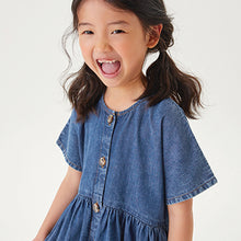 Load image into Gallery viewer, Mid Wash Denim Relaxed Dress (3-12yrs) - Allsport
