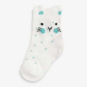 Monochrome Bunny Baby 7 Pack Socks (0mths-2yrs) - Allsport