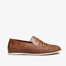 Load image into Gallery viewer, 155148 TAN PU WEAVE LOAFER 7 EU 41 LOAFER &amp; DRI - Allsport
