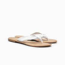 Load image into Gallery viewer, 155799 PS KNOT TP WHITE 6 EU39 FLAT SANDALS - Allsport
