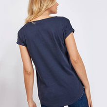 Load image into Gallery viewer, Navy Cap Sleeve T-Shirt - Allsport
