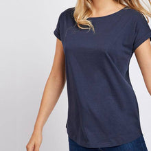 Load image into Gallery viewer, Navy Cap Sleeve T-Shirt - Allsport
