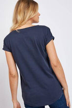 Load image into Gallery viewer, NAVY CAP SLEEVE T-SHIRT - Allsport
