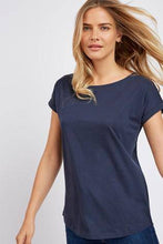 Load image into Gallery viewer, NAVY CAP SLEEVE T-SHIRT - Allsport
