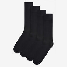 Load image into Gallery viewer, Black Bambou Signature 4 Pack Socks - Allsport
