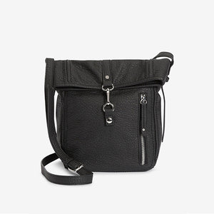 Black Utility Style Messenger Bag