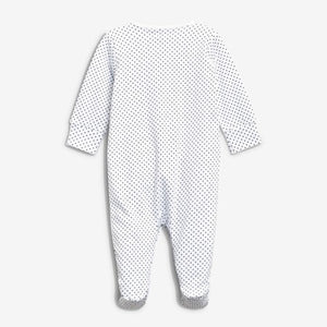 4PK BLUE SLEEPSUIT  (0-18MTHS) - Allsport