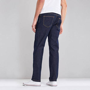 Dark Wash Straight Fit Cotton Rigid Jeans - Allsport