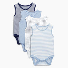 Load image into Gallery viewer, 4PK BLUE VEST BASIC BODIES (0MTH) - Allsport
