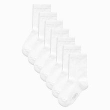 Load image into Gallery viewer, White 7 Pack Socks - Allsport

