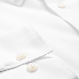 2PK White Button Down Collar Shirts - Allsport