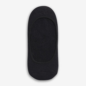 Black Invisible Trainer Socks Five Pack