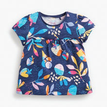 Load image into Gallery viewer, Navy Tropical Cotton T-Shirt (3mths-6yrs) - Allsport
