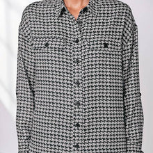 Load image into Gallery viewer, Grey Houndstooth Utility Shirt - Allsport
