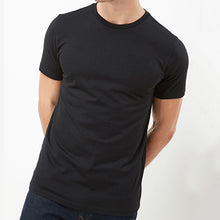 Load image into Gallery viewer, Black Slim Fit Crew Neck T-Shirt - Allsport
