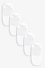 Load image into Gallery viewer, 5PK White Invisible Trainer Socks - Allsport
